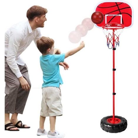 Ensemble de Basketball Portable - FOLAYA - Ajustable 120-165 cm - Avec Filet et Ballon - Pour Enfants (1/3)