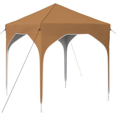 Carpa Plegable para Fiestas 194 x 194 x 245 cm Beige vidaXL