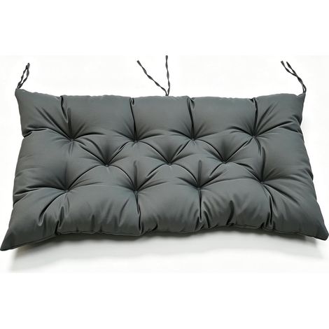 Coussin de Banc pour intérieur et extérieur, Coussin pour balancelle déperlant, Coussin de siège pour Banc de Jardin balançoires hollywoodien (Anthracite, 120 50 8 cm) (1/5)