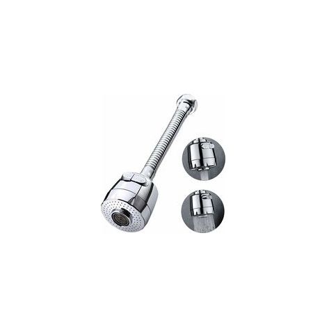 Robinet rotatif à 360 degrés, aérateur, robinet de cuisine, 2 modes, pomme de douche réglable, convient à la cuisine et à la salle de bain (1/5)
