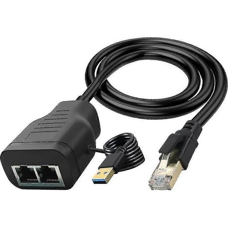 Répartiteur réseau RJ45 1 en 2, câble en T réseau RJ45 pour ordinateur et décodeur TV, pour réseau LAN (1/4)