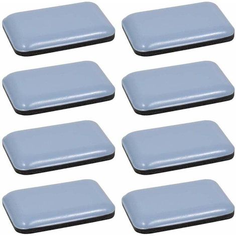 8x Patin glisseur téflon Teflon PTFE autocollant adhésif rectangulaire 35 x 25 mm Protection Sol Parquet Pied Chaise Meuble (1/2)