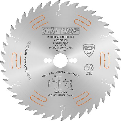 285.64-65 Lame a denti alternati cromate e silenziate, serie industriale