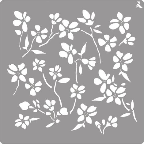 La Pajarita 090001 C Stencil ST-01 Flower (1/3)