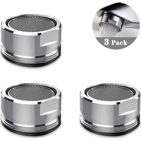 3 PCS Aerateur Robinet, Mousseur Robinet 24 MM Filetage Externe, Filtre Robinet pour Lavabo de Salle de Bain et Cuisine (1/5)