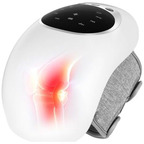 Genouillère Chauffante, Masseur de Genou Sans Fil Chauffage Infrarouge Profond Thérapie Laser et Vibratoire pour l'Arthrite, Gonflement, Tension, Étirement Ligamentaire, Blessure Musculaire (1/5)