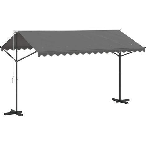 Maison Exclusive - Auvent autoportant Gris 4 × 3 m Polyester