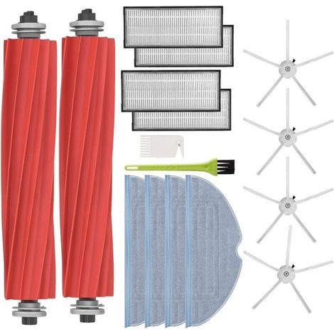 Serpillière pour Roborock S7 S7 Plus S7+ S7 Maxv Ultra T7S T7S Plus Robot Aspirateur, Pièces de rechange avec Brosse Principale, Chiffons de Nettoyage, Filtres Hepa, Brosse Latéral (1/4)