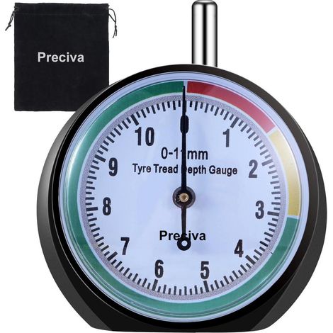 Reifenprofiltiefenmesser mit Farbcodierung, 0-11mm, für Auto & Motorrad (1/5)
