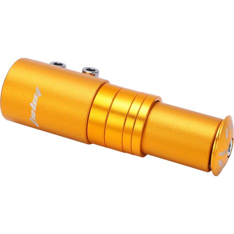 Potence relevée en alliage aluminium pour VTT et vélo de route, extension de tube de fourche avant, couleur jaune vif. (1/5)