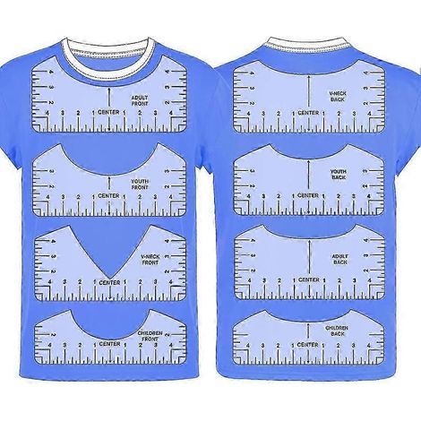 Guide de découpe pour t-shirts, règles pour centrer les motifs, gabarit de mesure en PVC, fournitures et accessoires de couture pour le loisir créatif AHWHBYV (1/4)