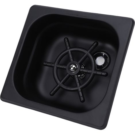 Pichet de rinçage, gain de temps, en acier inoxydable, lave-gobelet automatique intégré pour usage domestique et Commercial, noir (1/5)