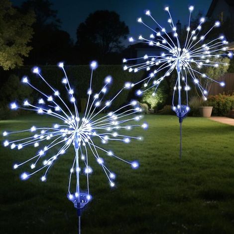 Solar-Gartenleuchten, 2er-Set, je 60 Lichter, für die Gartendekoration im Freien (weißes Licht) (1/5)
