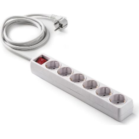 FPLUS base multiple 6t.bl(5m.c/int) (ref.9-906) , Base 6 tomas con toma de tierra e interruptor y 5m de cable 3G1.5mm2
El 30 % de la materia prima plástica utilizada en la fabricac