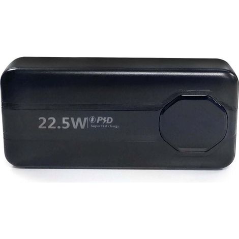 Sign leistungsstarke powerbank mit integrierten kabeln 20000 mah - schwarz