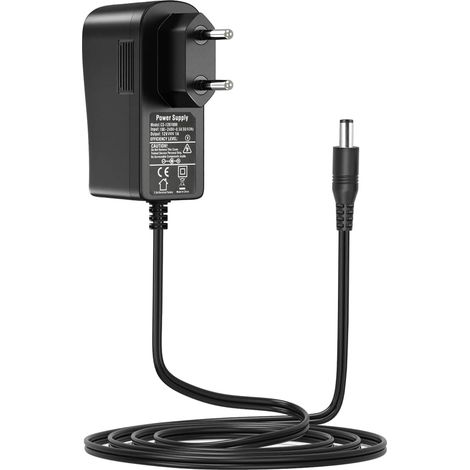 Tonton 12V 1A DC pour caméra de Surveillance IP/CCTV, Cordon d'alimentation AC à DC, Chargeur, Sortie DC 12V 1000mA, entrée AC 100V-240V/50 Oder 60Hz/1A Max, Prise UE, Noir
