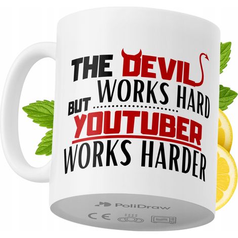 Mug humoristique pour YouTubeur, avec un texte amusant et un design graphique original. Idéal pour les anniversaires, les fêtes et les occasions spéciales. Mug premium pour la maison, le bureau ou le 