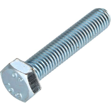 Vis métaux Tête hexagonale TH M8X60 Classe 10.9 Acier zingué-30 pièces