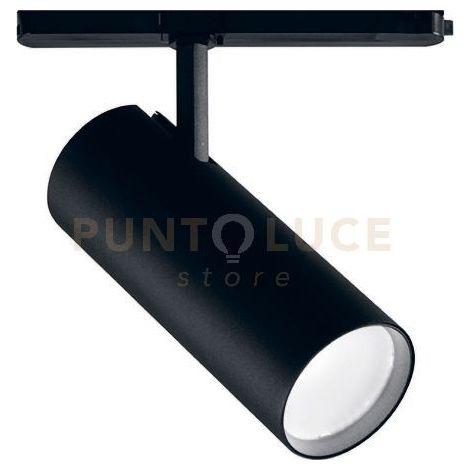 Proiettore a binario trifase GFA982N LED 40W 3420lm 4000K 38° CRI80 Orientabile in alluminio nero opaco Eurostandard - Gealuce
