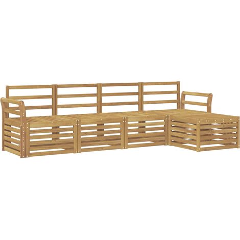 Outdoor Sofa Set 5 pcs White 253 x 122.5 x 73 cm vidaXL (1/5)