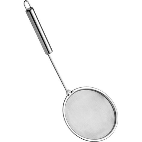 Fettabschöpflöffel aus Edelstahl, langes, feines Sieb für Töpfe, entfernt Schaum und Fett, Küchenutensil, 1 Stück (1/5)