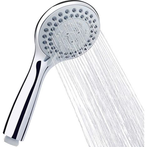 1 Duschkopf, 5 Strahlarten, umweltfreundliches ABS, wassersparend, Badezimmer (1/5)