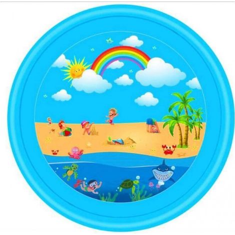 Tapis De Jet D'eau - 170 Cm - Asymetrique - Pvc 0 24 Mm - Extérieur - 1 Piece (1/4)