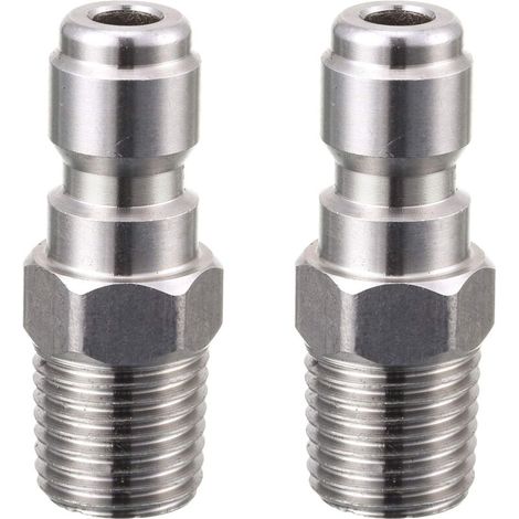 Coupleur pour nettoyeur haute pression, prise à connexion rapide, raccord NPT mâle 1/4", 5000 PSI, paquet de 2 (1/5)