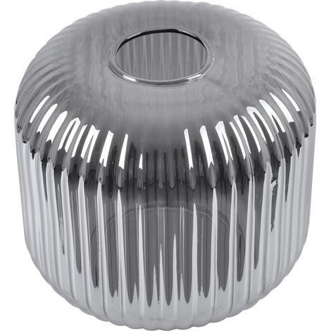 Abat-jour cylindrique en graphite à motif de riffle 15 cm (1/4)
