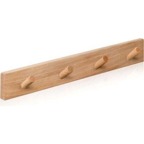 [JAMAIS UTILISÉ] Porte Manteau Mural Bois - 4 Crochets – Patère Murale – Porte Manteau Mural Design pour Entrée, Salle de Bain, Enfant, Chambre (1/4)