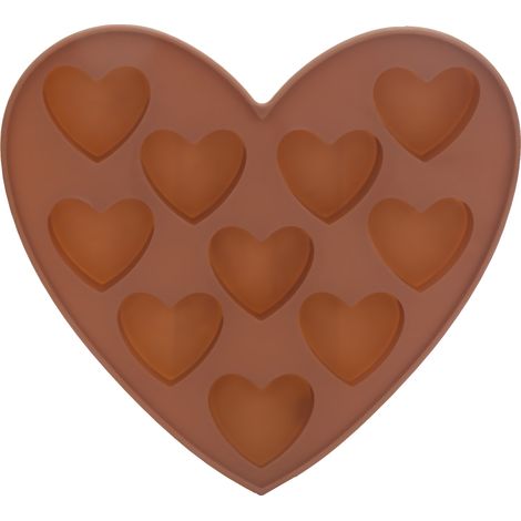 Moule à chocolat en silicone en forme de cœur, antiadhésif pour gâteaux, bonbons et pâtisserie DIY, moule de cuisson non collant (cœur) (1/5)