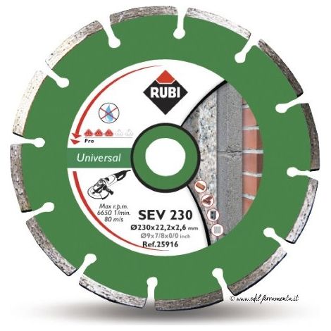 Rubi Disque diamant professionnel 230 mm grise segmenté