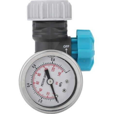 Einstellbarer Wasserdruckregler G3/4 Zoll mit Manometer – Bleifreies Messing – Druckregelung für die Gartenbewässerung – Einfache Installation