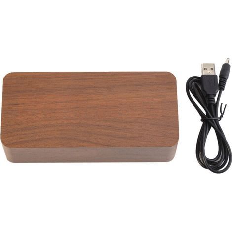 Elektronischer Wecker aus Holz mit LED-Beleuchtung, Temperaturregelung, Tischmodell 1 (1/5)