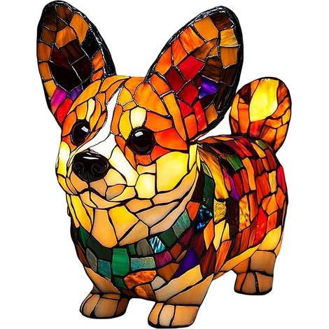 Lampara De Mesa Con Forma De Perro - Luz Led Cálida - Decoración Para Interior - Lámpara Nocturna - 1 Unidad (1/5)