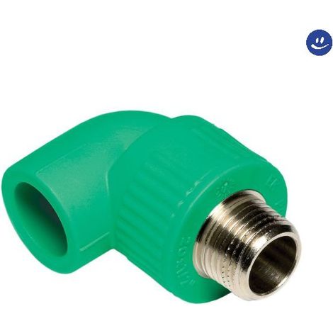 Raccordo curvo 90° in polipropilene filettato maschio serie tigris green ø32x1 WAVIN