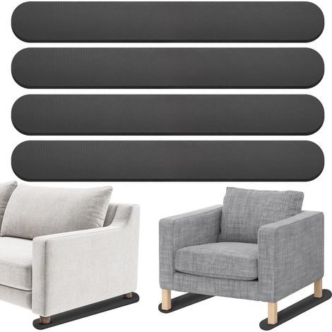 Lot de 4 patins de protection pour fauteuils inclinables et canapés. Protections de sol en caoutchouc pour fauteuils inclinables. (1/5)