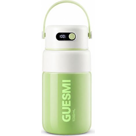 Blender Portable Rechargeable GUESMI en Verre 1000 ml, Vert, Affichage de Batterie et Lame à 26 Couteaux (1/5)