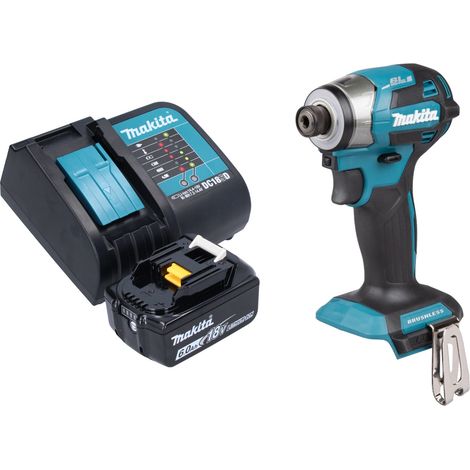 Llave de impacto sin cable Makita DTD 173 SG1 18 V 180 Nm 1/4" sin escobillas + 1x batería recargable 6,0 Ah + cargador
