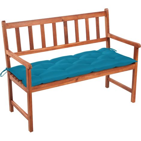 Banc de jardin avec coussin 120 cm Bois d'acacia massif 44 (1/5)