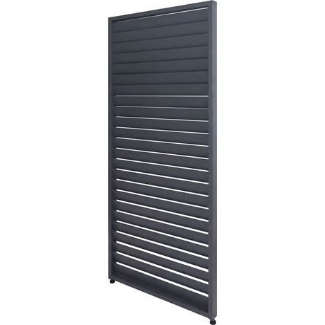 Lamellenwand für Pergola HHG-518, Lamellenpaneel Modul Paneel Seitenwand, Aluminium 220x90cm anthrazit