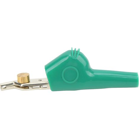 Pince crocodile de test télécom 25mm sans dénudage avec aiguille, référence J.60043 vert (1/5)