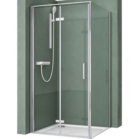 Mai & Mai Duschkabine Duschabtrennung 100x75x195cm 8mm ESG-Sicherheitsglas Nano-Beschichtung Hebe-Senk-Mechanismus Rav37-Plus (1/5)