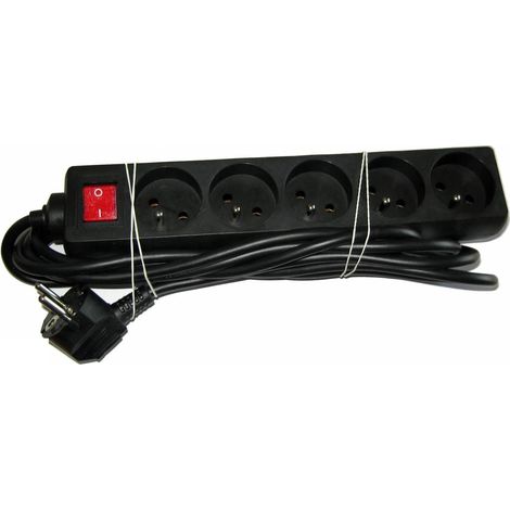 Cable de extensión Rebel, 3 m, 5 enchufes, 3 x 1,5 mm²