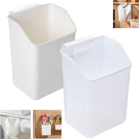 Lot de 2 paniers suspendus pour porte de placard, petits paniers de rangement sans perçage, organisateurs gain de place pour cuisine, placard, bureau, salle de bain, chambre et salon (1/5)