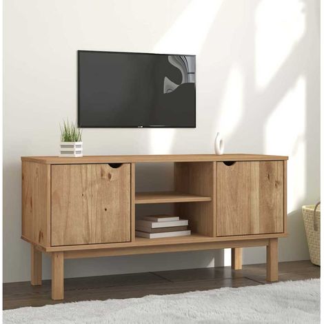 vidaXL Mueble de TV OTTA madera maciza de pino 113,5x43x57 cm (1/5)