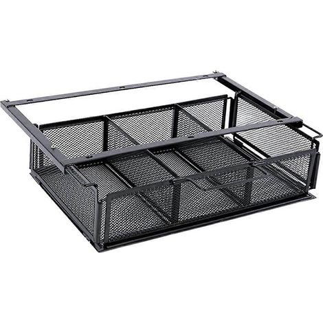 Panier de rangement sous tiroir de bureau, étagère de rangement sous table, plateau gain de place, organiseur de bureau dissimulé, tiroir coulissant (1/5)
