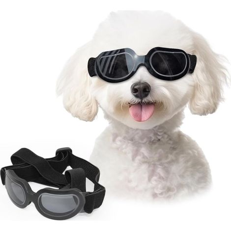Noir Lunette pour Chien Anti UV Anti Neige Lunettes pour Petit Chien Chiot Chat Lunettes de Protection (1/5)
