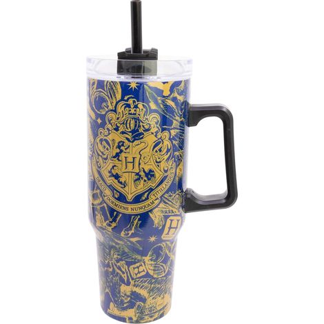 Grande Tasse Isotherme avec Paille 920ml Acier Inoxydable Double Paroi - Gobelet Réutilisable avec Poignée et Couvercle (1/4)