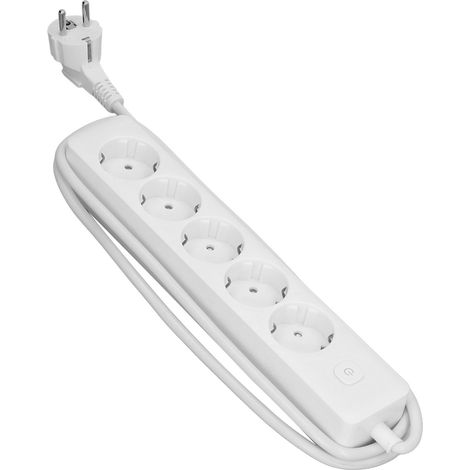 Multiprise extérieure à prises multiples, rallonge électrique, fiche de protection, 10 A, 2200 W, prise UE, 250 V, SF008‑5